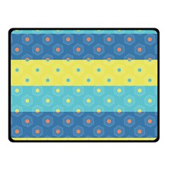 Hexagon And Stripes Pattern Double Sided Fleece Blanket (small)  by DanaeStudio