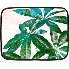 Pachira Leaves  Double Sided Fleece Blanket (mini)  by DanaeStudio