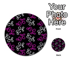Elegance - Magenta  Multi-purpose Cards (round)  by Valentinaart