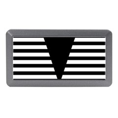 Black & White Stripes Big Triangle Memory Card Reader (mini) by EDDArt