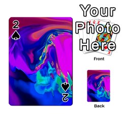 The Perfect Wave Pink Blue Red Cyan Playing Cards 54 Designs  by EDDArt