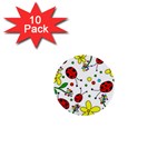 Ladybugs 1  Mini Buttons (10 pack)  Front