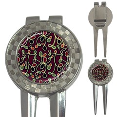 Elegant Decorative Pattern 3-in-1 Golf Divots by Valentinaart