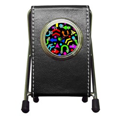 Right Direction - Colorful Pen Holder Desk Clocks by Valentinaart