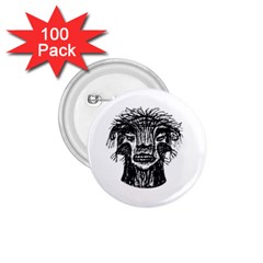 Fantasy Monster Head Drawing 1 75  Buttons (100 Pack)  by dflcprints