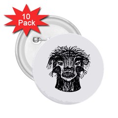 Fantasy Monster Head Drawing 2 25  Buttons (10 Pack)  by dflcprints