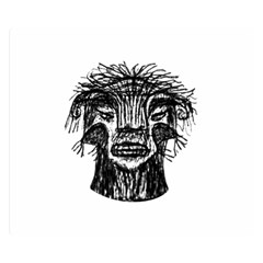 Fantasy Monster Head Drawing Double Sided Flano Blanket (small)  by dflcprints