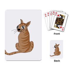 Brown Cat Playing Card by Valentinaart