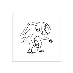 Monster Bird Drawing Satin Bandana Scarf by dflcprints
