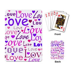 Love Pattern Playing Card by Valentinaart