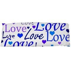 Blue And Purple Love Pattern Body Pillow Case (dakimakura) by Valentinaart