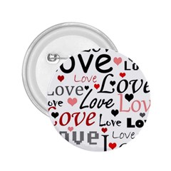 Love Pattern - Red 2 25  Buttons by Valentinaart