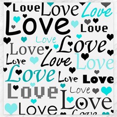 Love Pattern - Cyan Canvas 20  X 20   by Valentinaart