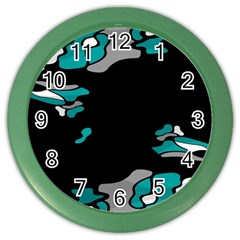 Cyan Creativity Color Wall Clocks by Valentinaart