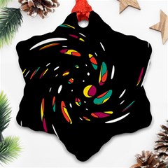 Colorful Twist Ornament (snowflake)  by Valentinaart