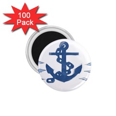Blue Anchor,  Aquarel Painting Art 1 75  Magnets (100 Pack)  by picsaspassion