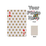 Golden stars pattern Playing Cards 54 (Mini)  Front - Diamond5