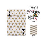 Golden stars pattern Playing Cards 54 (Mini)  Front - Club6