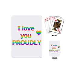 Proudly Love Playing Cards (mini)  by Valentinaart