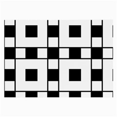 Black And White Pattern Large Glasses Cloth (2-side) by Amaryn4rt