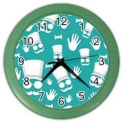 Gentleman Pattern Color Wall Clocks by Valentinaart