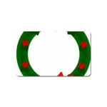 Holiday Wreath Magnet (Name Card) Front