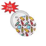 Seamless Pixel Art Pattern 1.75  Buttons (100 pack)  Front