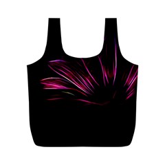 Purple Flower Pattern Design Abstract Background Full Print Recycle Bags (m)  by Amaryn4rt