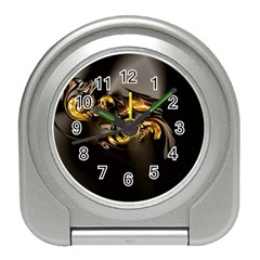 Fractal Mathematics Abstract Travel Alarm Clocks by Amaryn4rt