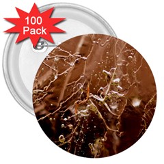 Ice Iced Structure Frozen Frost 3  Buttons (100 Pack)  by Amaryn4rt