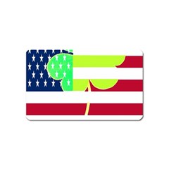 Usa Ireland American Flag Shamrock Irish Funny St Patrick Country Flag  Magnet (name Card) by yoursparklingshop