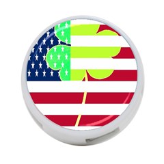 Usa Ireland American Flag Shamrock Irish Funny St Patrick Country Flag  4-port Usb Hub (one Side) by yoursparklingshop