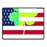 USA Ireland American Flag Shamrock Irish Funny St Patrick Country Flag  Double Sided Fleece Blanket (Small)  45 x34  Blanket Front