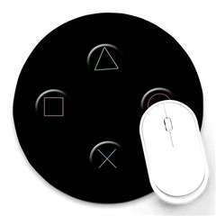 Joystick  Round Mousepads by Valentinaart