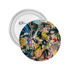 Art Graffiti Abstract Vintage Lines 2 25  Buttons by Amaryn4rt