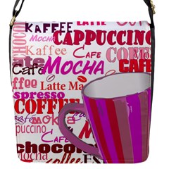 Coffee Cup Lettering Coffee Cup Flap Messenger Bag (s) by Amaryn4rt