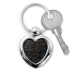 Close Up Code Coding Computer Key Chains (heart)  by Amaryn4rt