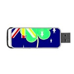 Irish Australian Australia Ireland Shamrock Funny St Patrick Flag Portable USB Flash (Two Sides) Back