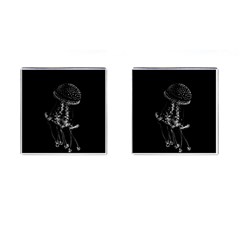 Jellyfish Underwater Sea Nature Cufflinks (square) by Amaryn4rt