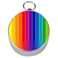 Faded Rainbow  Silver Compasses by Brittlevirginclothing