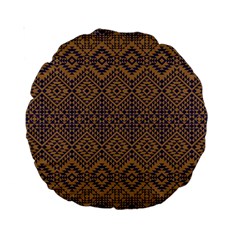 Aztec Pattern Standard 15  Premium Round Cushions by Amaryn4rt