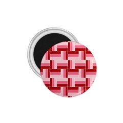 Pink Red Burgundy Pattern Stripes 1 75  Magnets by Amaryn4rt