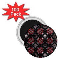 Abstract Black And Red Pattern 1 75  Magnets (100 Pack)  by Amaryn4rt
