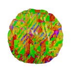 Cheerful Phantasmagoric Pattern Standard 15  Premium Flano Round Cushions Front