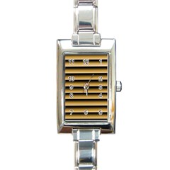 Golden Line Background Rectangle Italian Charm Watch by Amaryn4rt