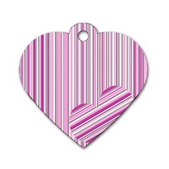 Pink Love Pattern Dog Tag Heart (two Sides) by Valentinaart