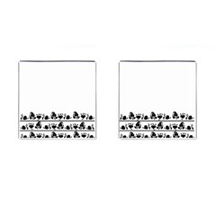 Simple Black And White Design Cufflinks (square) by Valentinaart