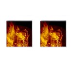 Ablaze Abstract Afire Aflame Blaze Cufflinks (Square) Front(Pair)