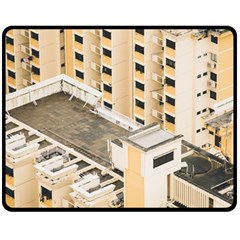 Apartments Architecture Building Double Sided Fleece Blanket (medium)  by Amaryn4rt