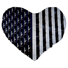 Architecture Building Pattern Large 19  Premium Heart Shape Cushions by Amaryn4rt
